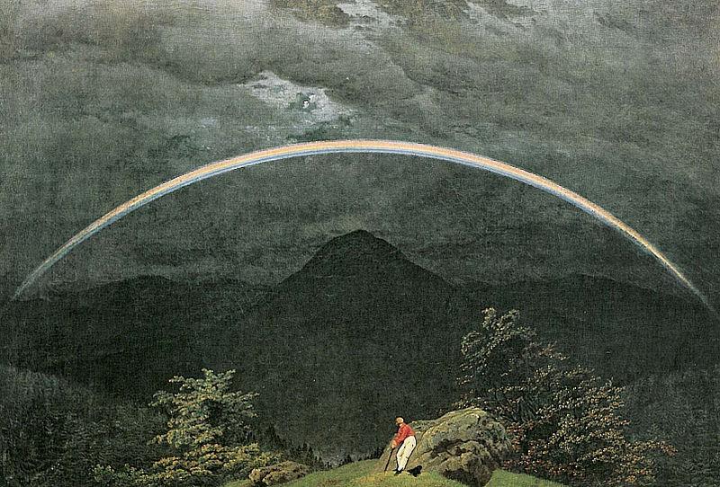 Caspar David Friedrich Gebirgslandschaft mit Regenbogen oil painting picture